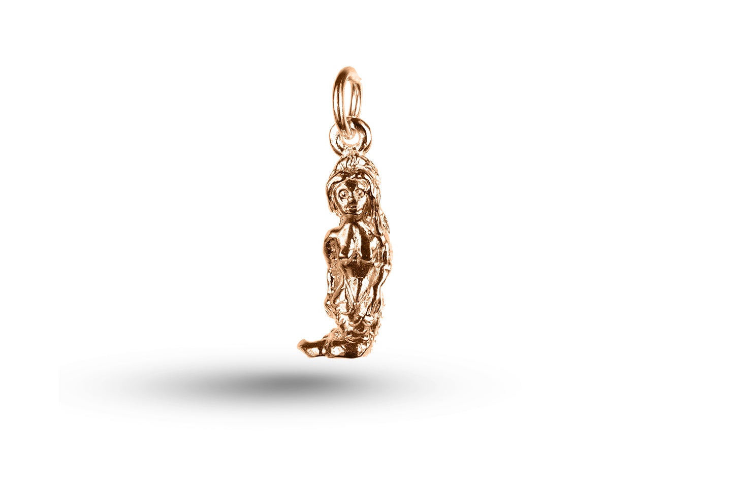 Rose gold Mermaid charm.