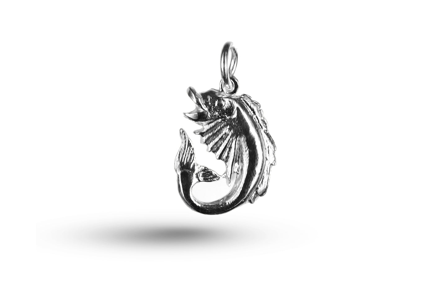 White gold Fish charm.