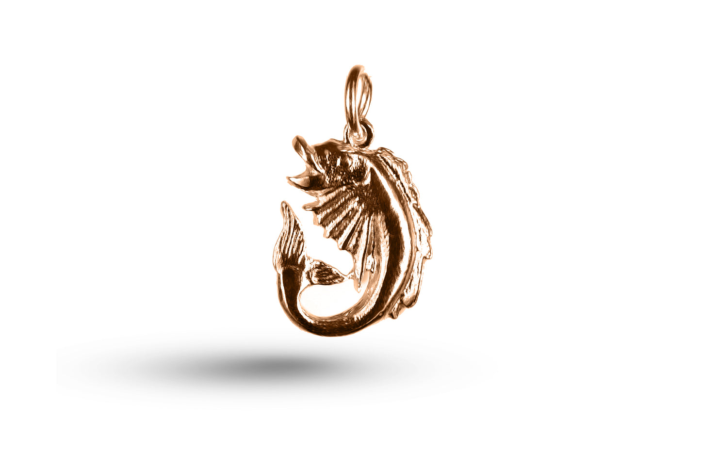 Rose gold Fish charm.