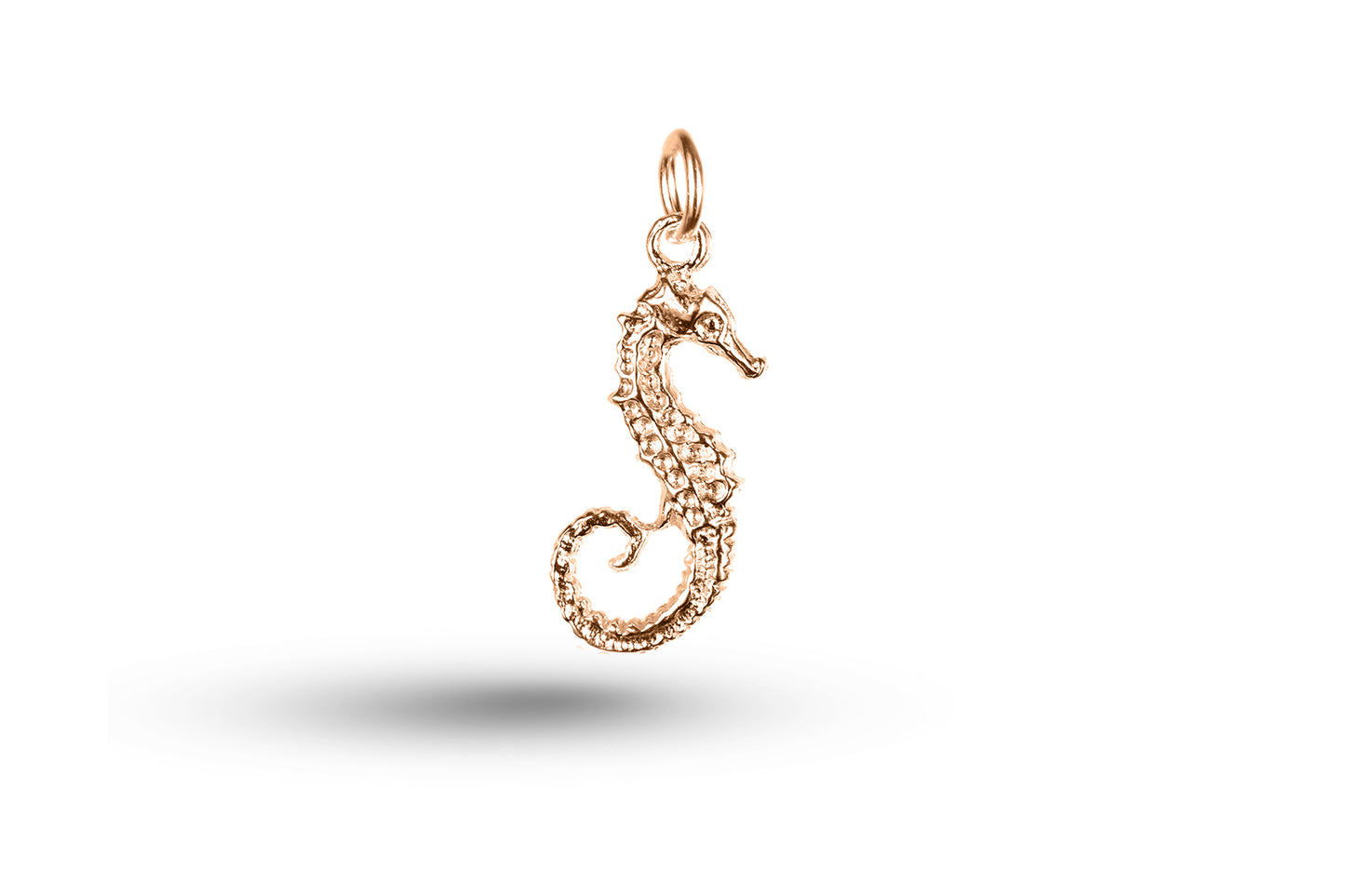Rose gold Single Seahorse charm.
