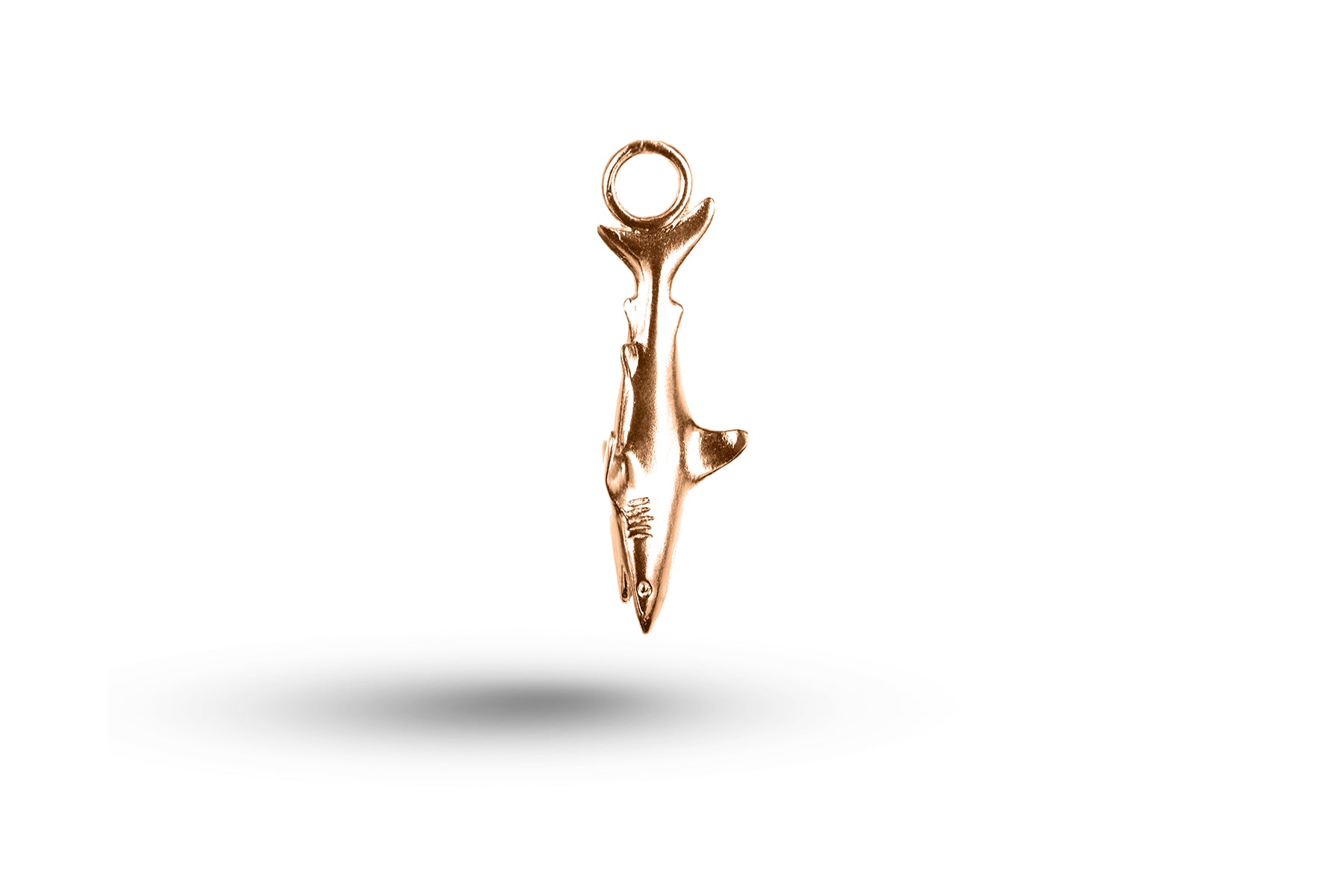 Rose gold Heavy Shark charm.