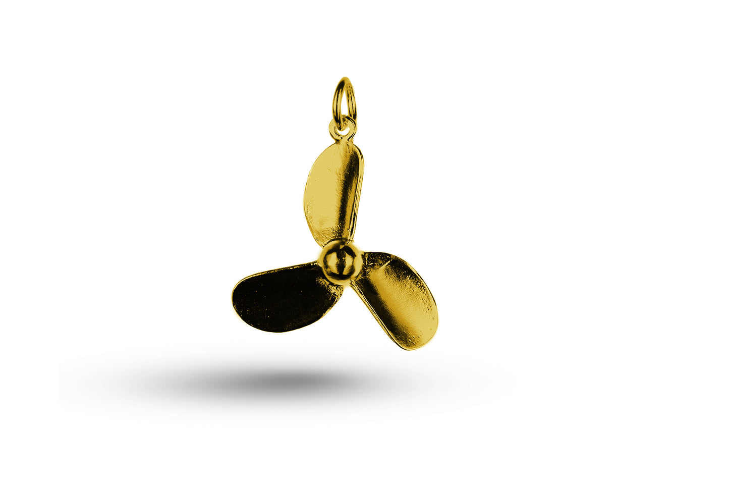 Yellow gold Ships Propeller charm.