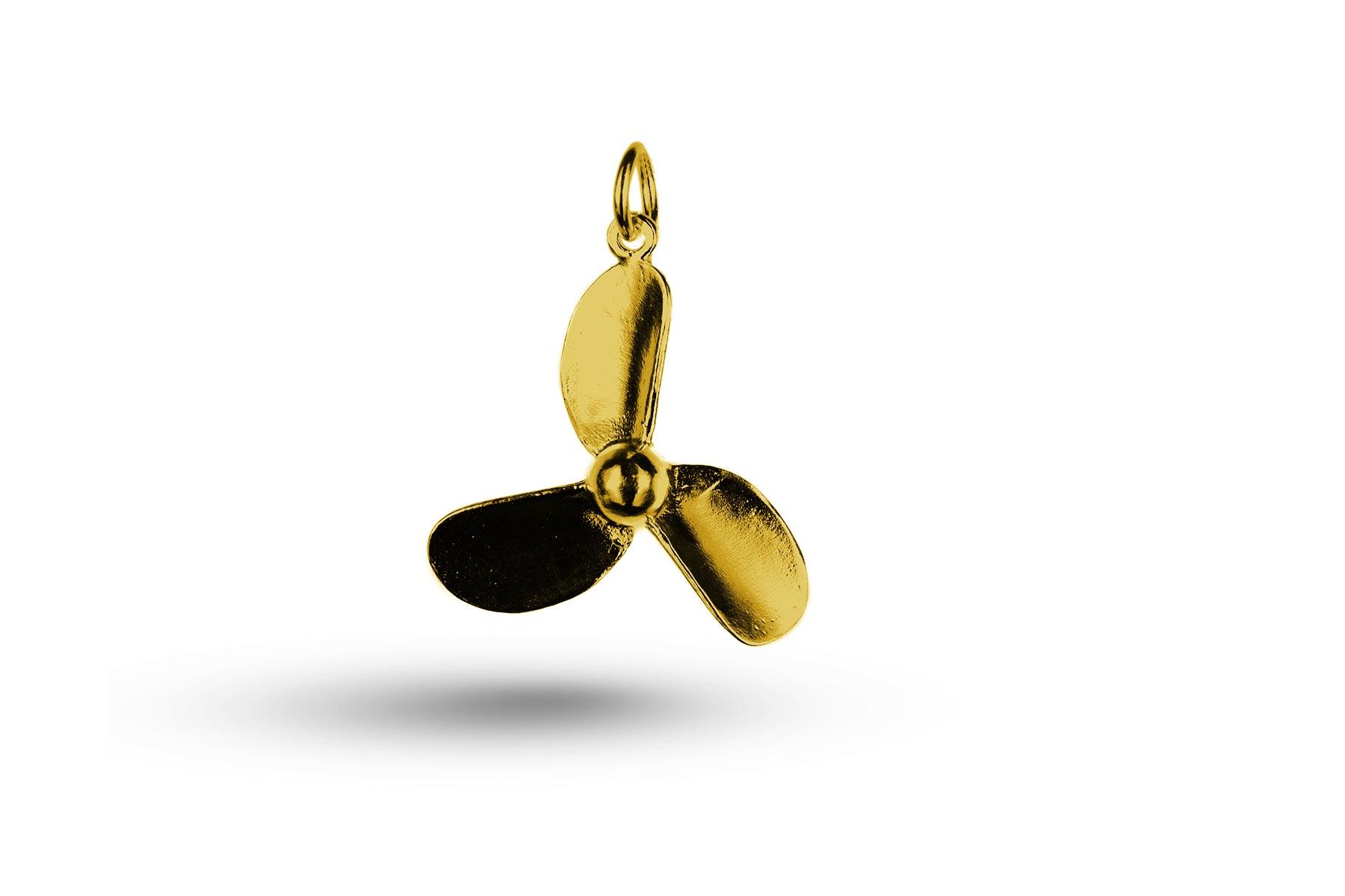 Yellow gold Ships Propeller charm.