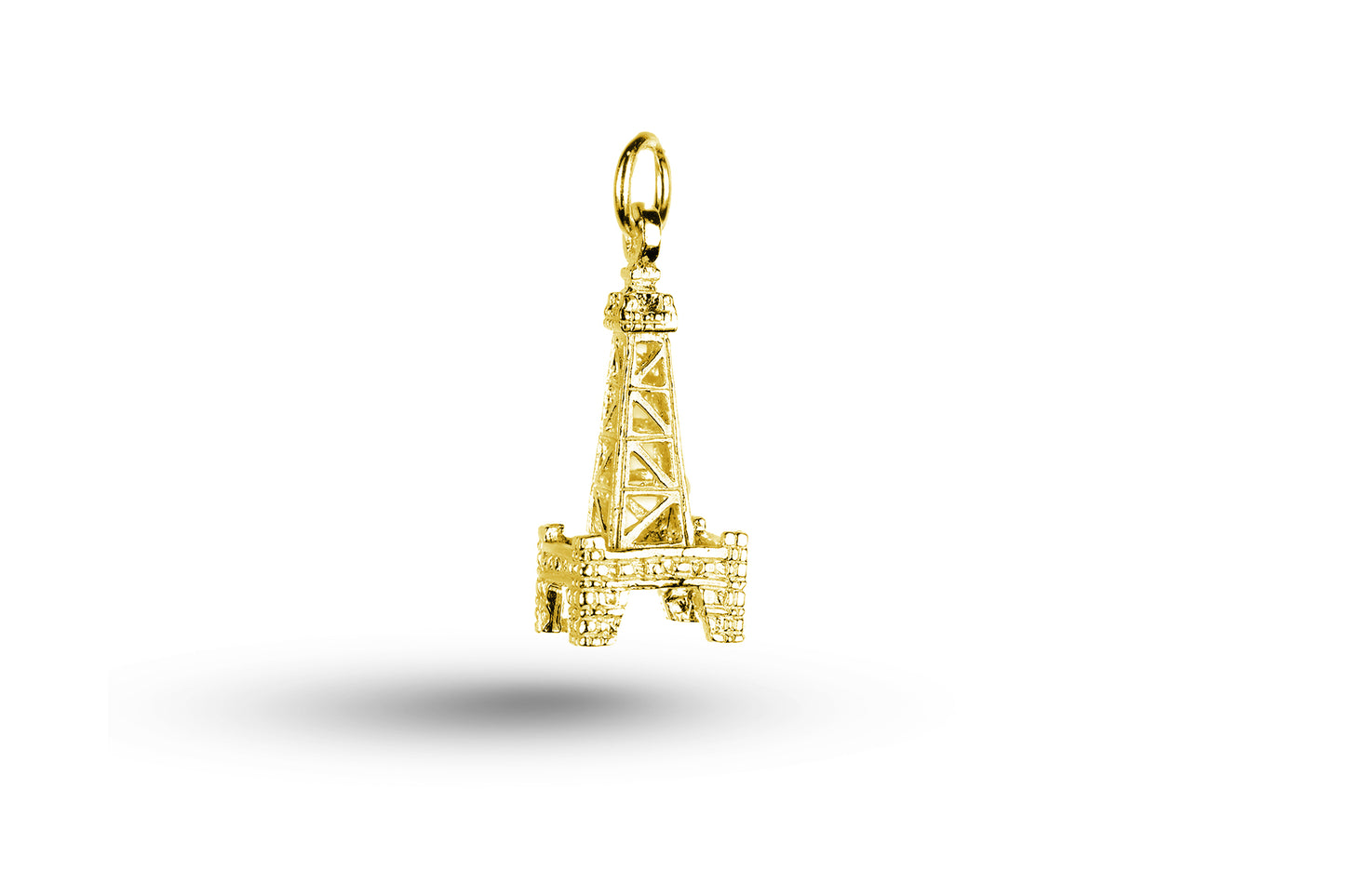 Yellow gold Oil Rig charm.