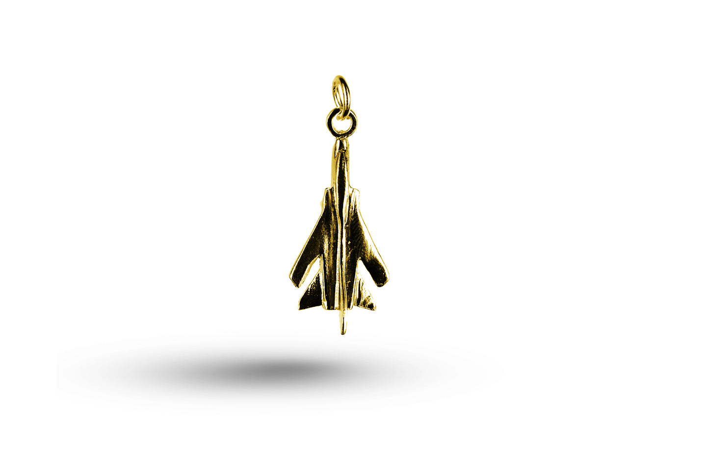 Yellow gold Swing Wing Plane charm.