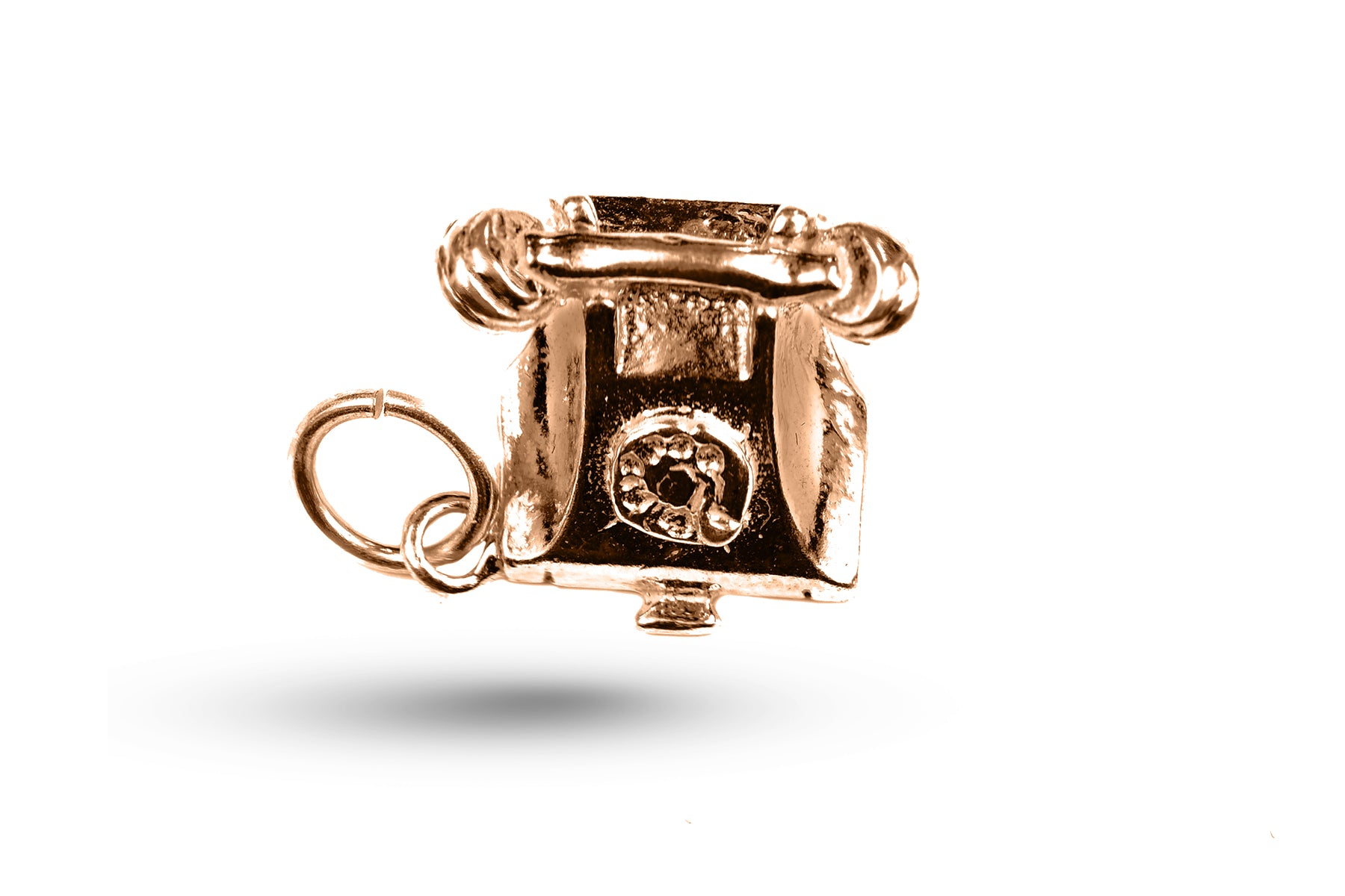 Rose gold Telephone charm.