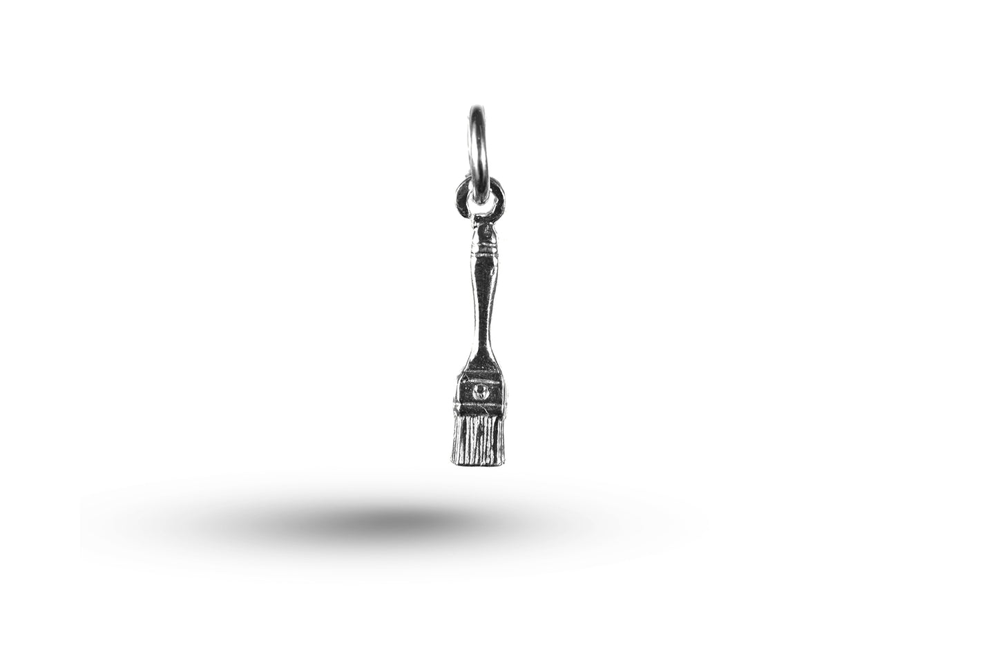 White gold Paint Brush charm.