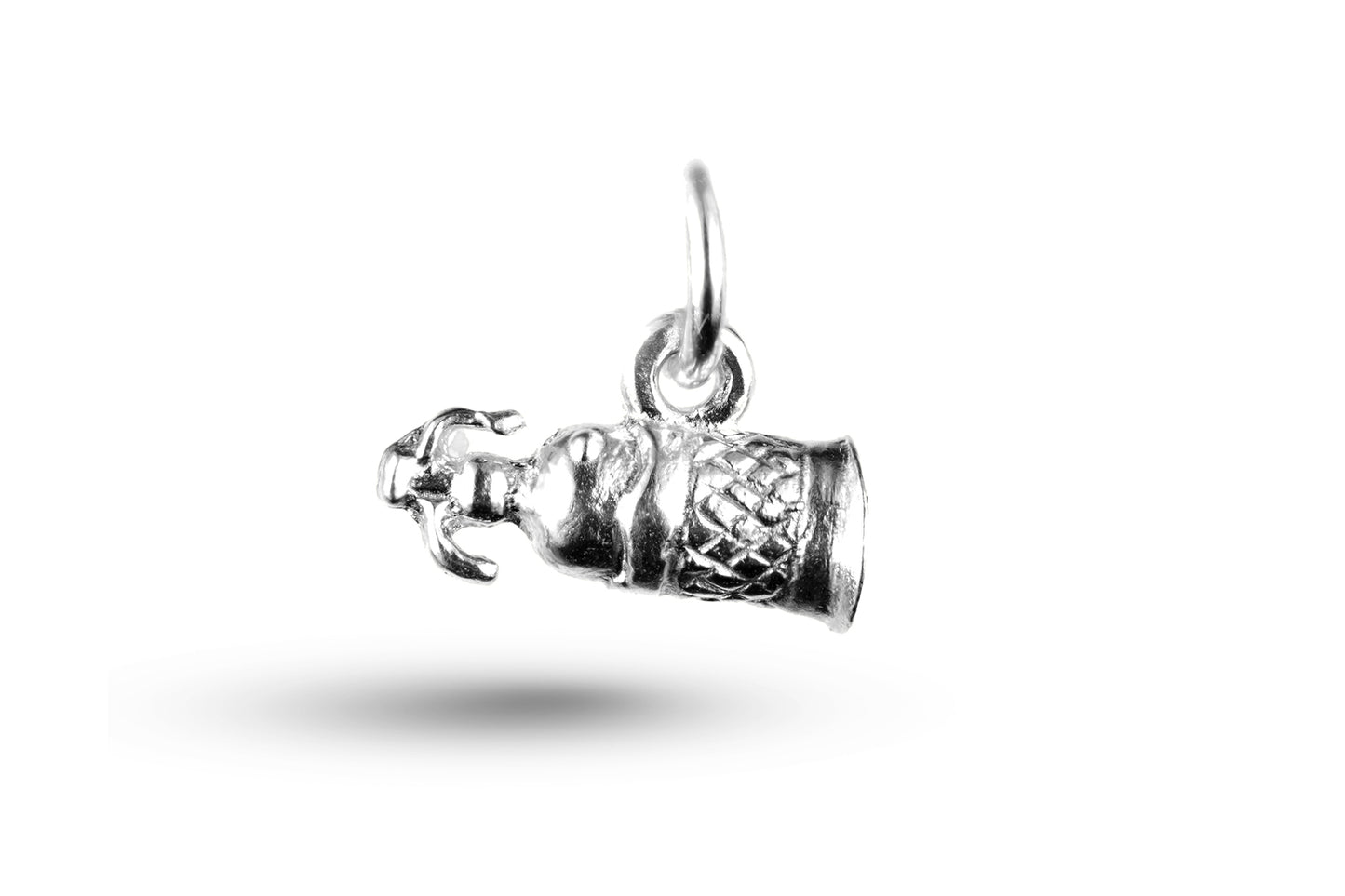 White gold Soda Siphon charm.