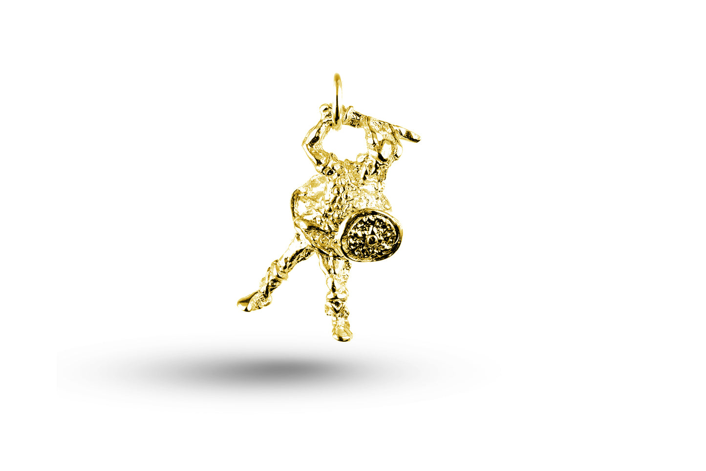 Yellow gold Viking Warrior charm.