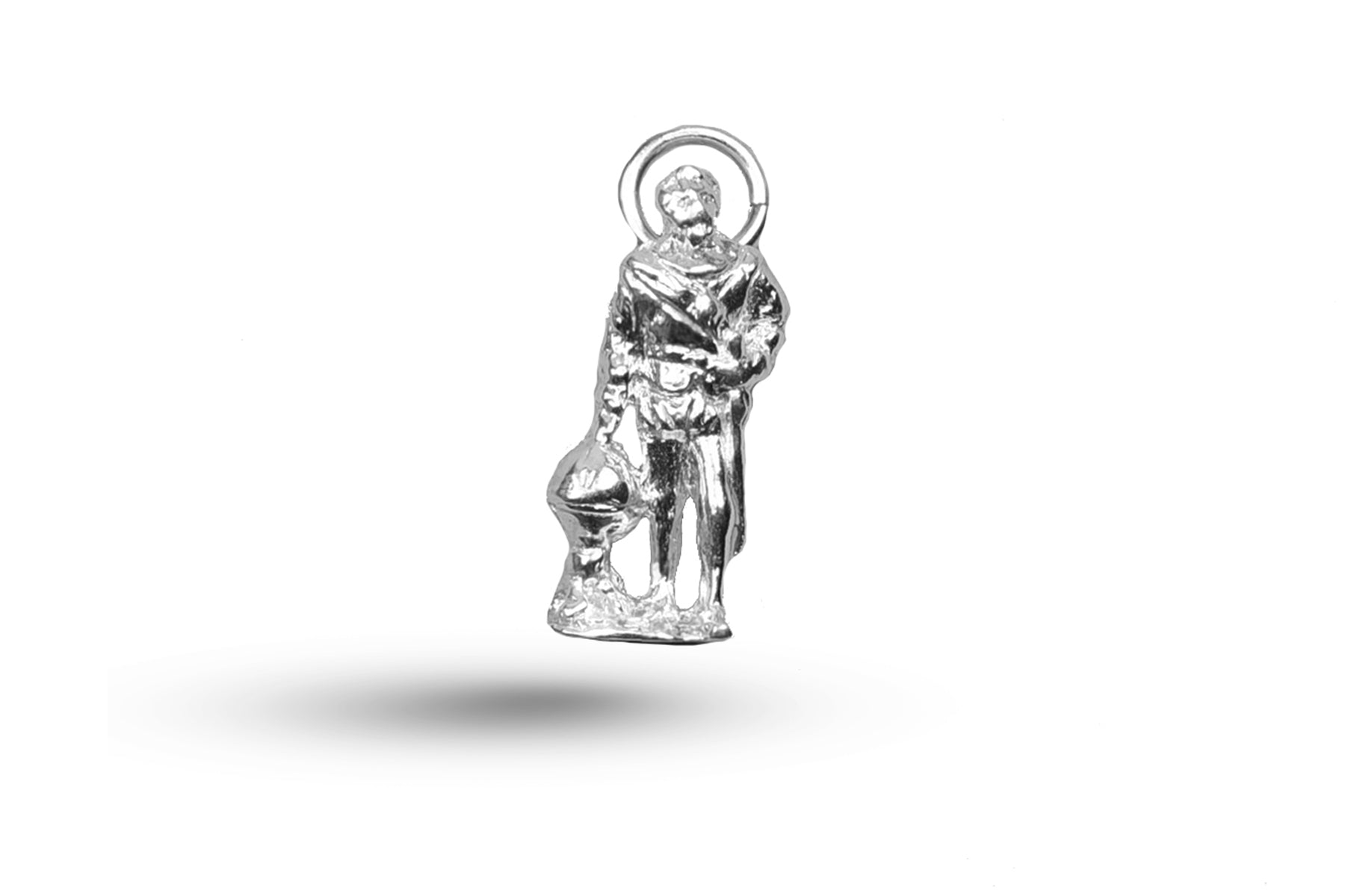 White gold Sir Walter Raleigh charm.