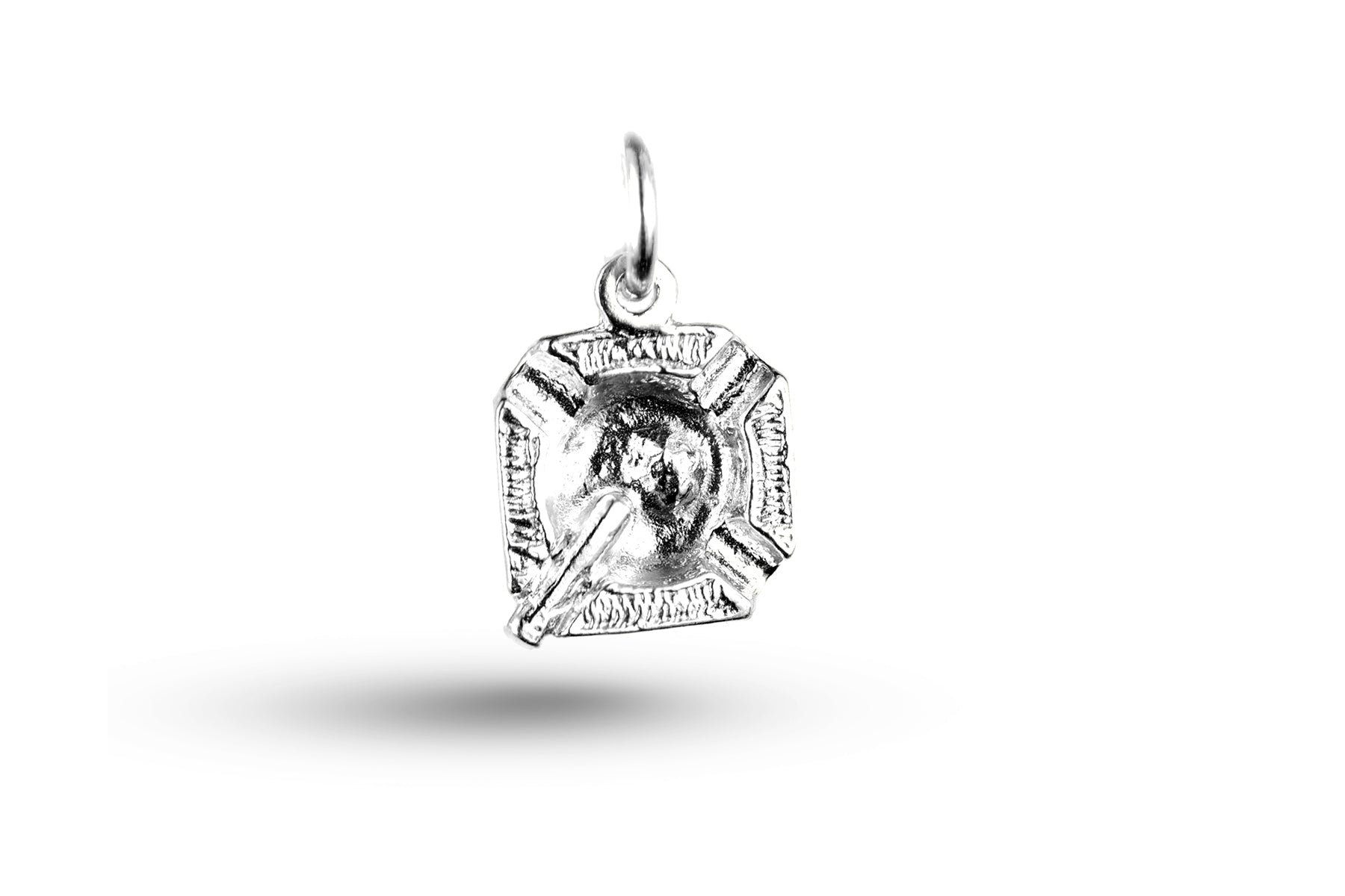 Luxury white gold ashtray charm.