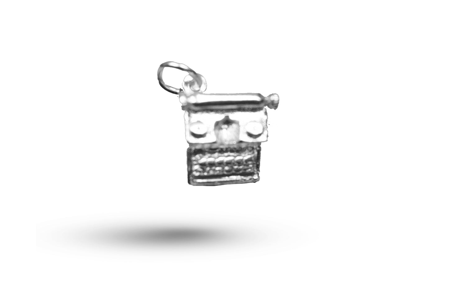 White gold Typewriter charm.