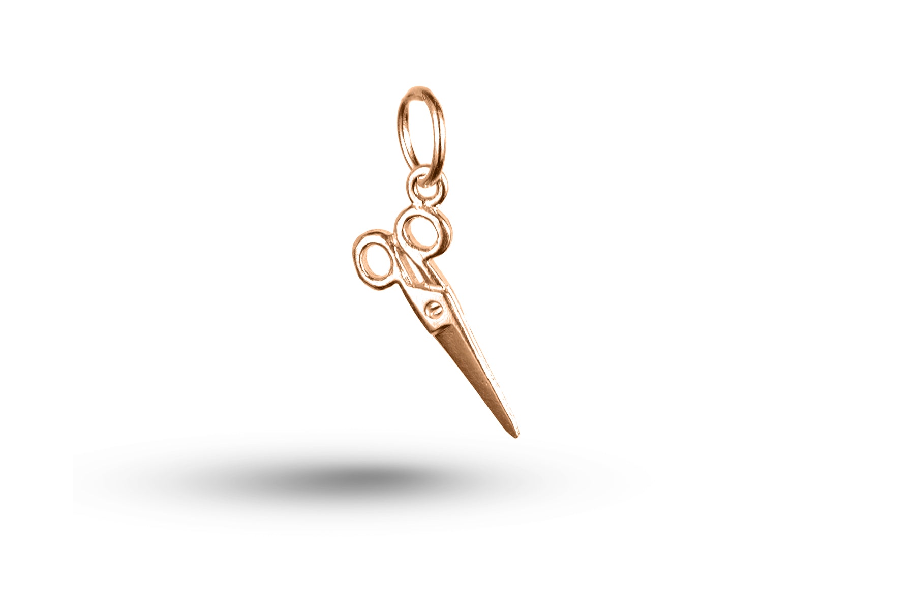 Rose gold Hair Scissors charm.