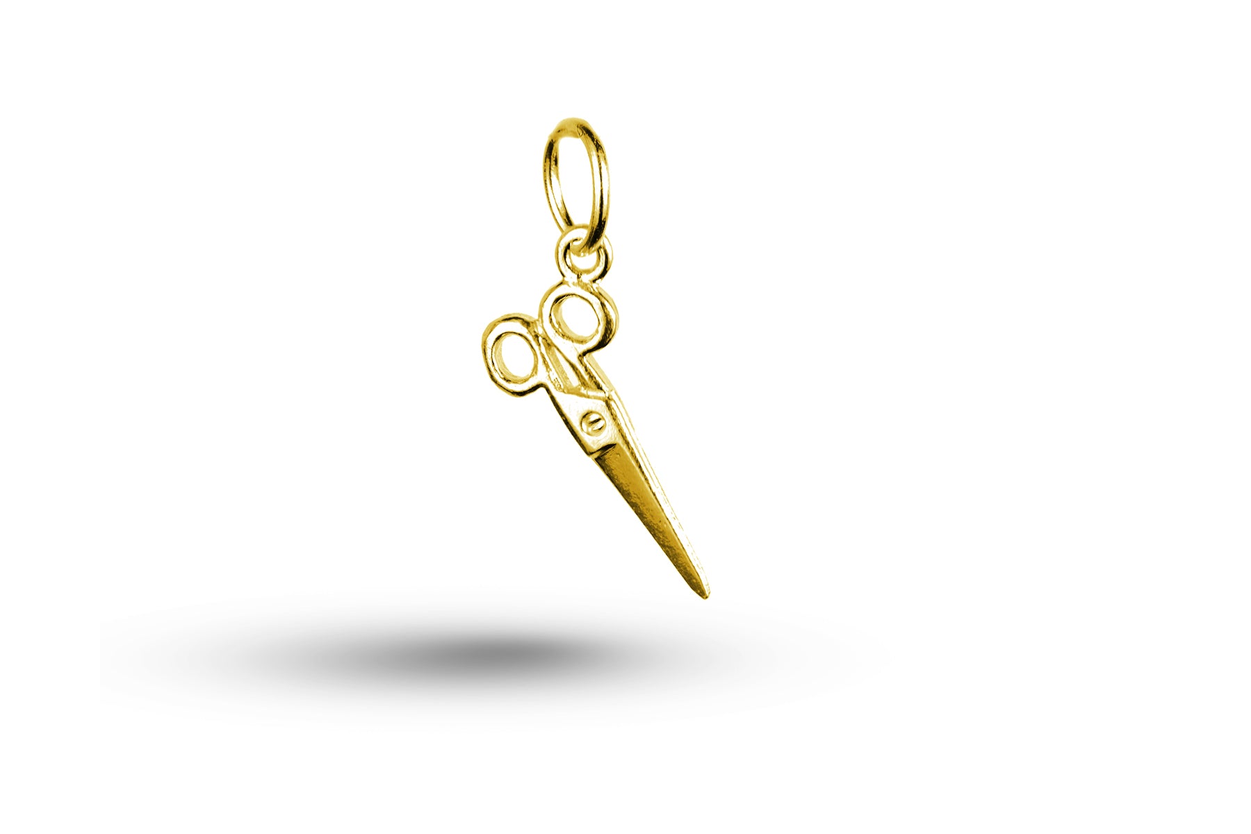 Yellow gold Hair Scissors charm.