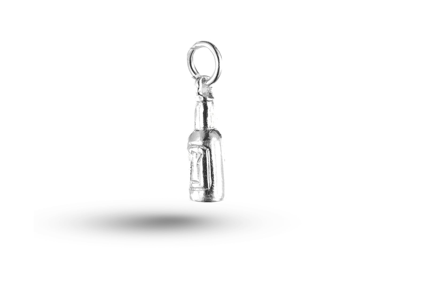Luxury white gold Bottle of Beer charm.