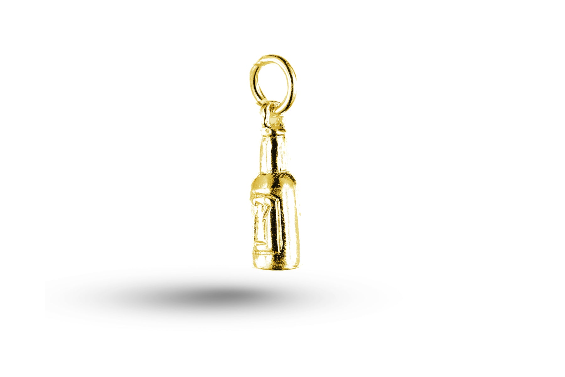 Luxury yellow gold Bottle of Beer charm.