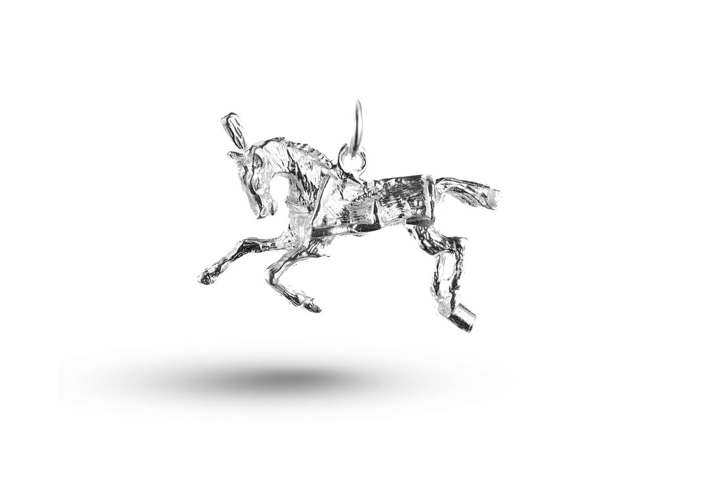 White gold Circus Horse charm.
