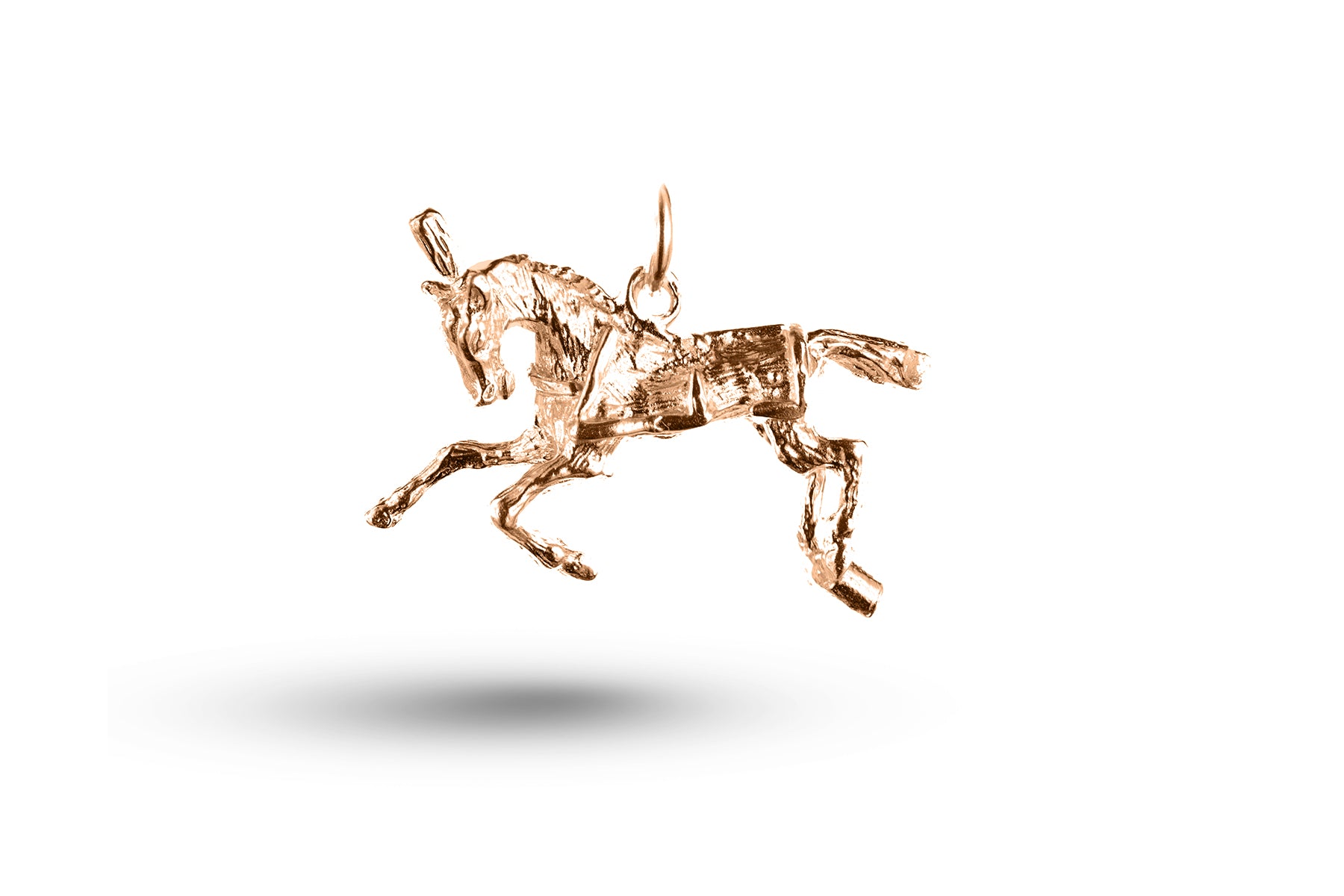 Rose gold Circus Horse charm.