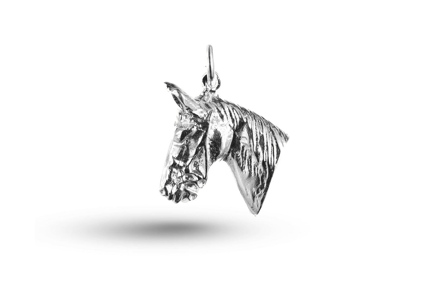 White gold Horse Head charm.