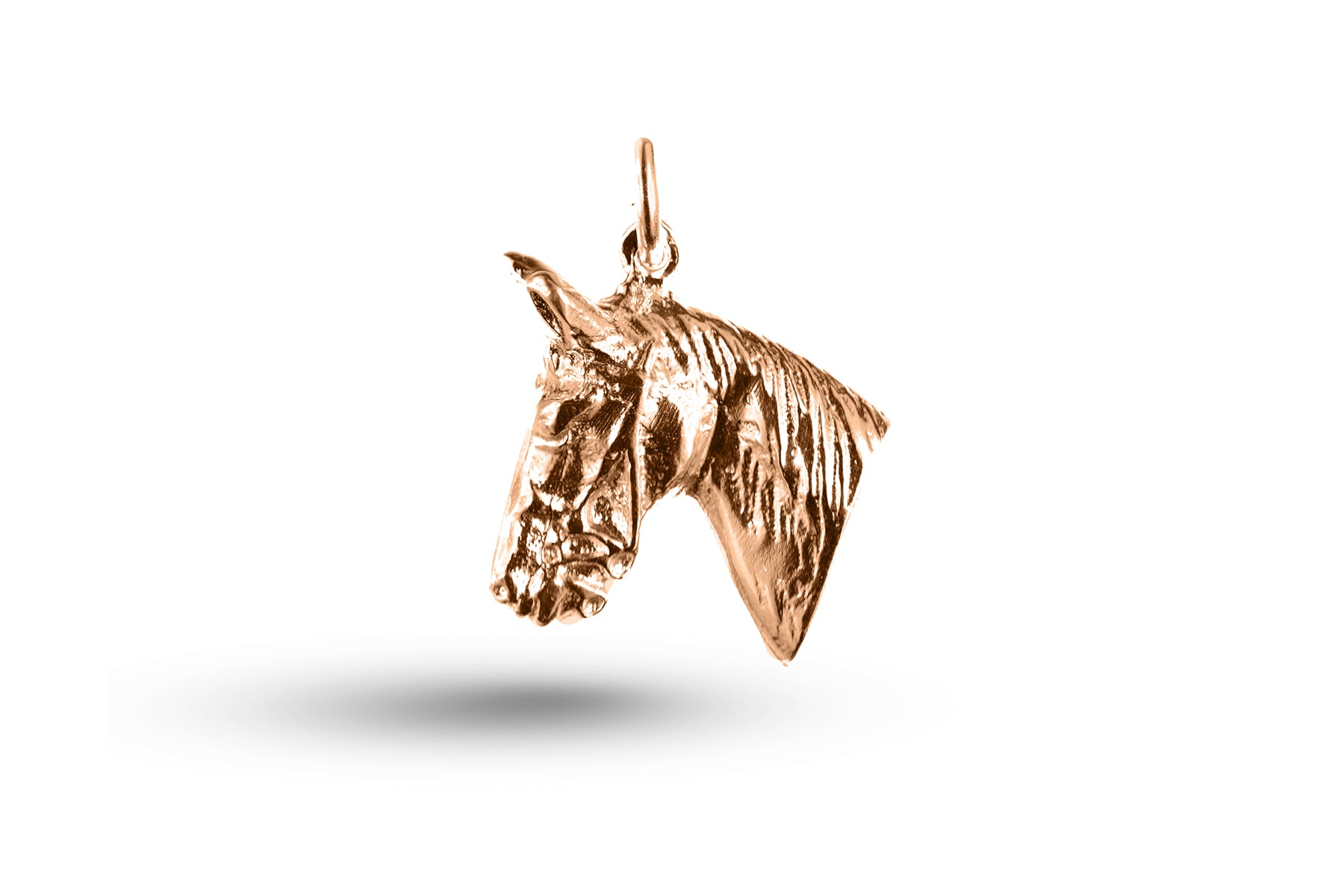 Rose gold Horse Head charm.