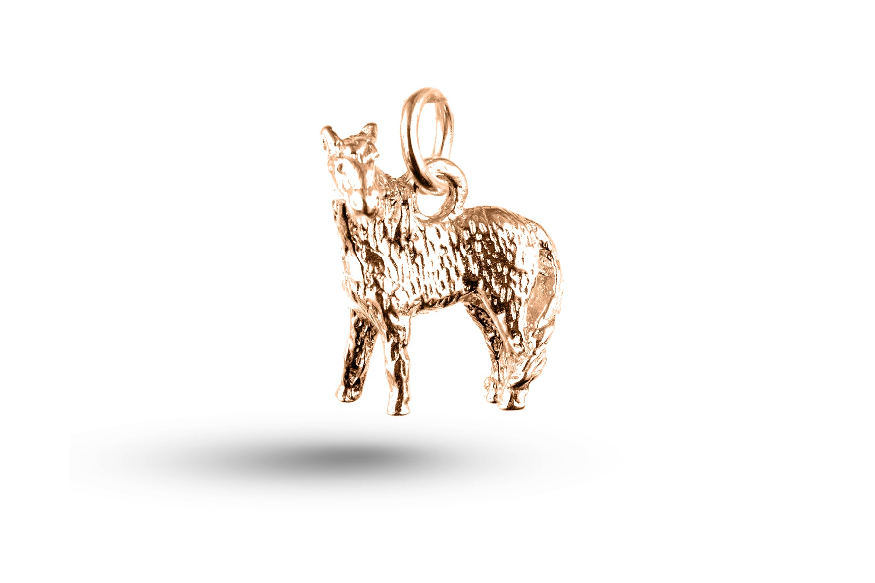 Rose gold Speckled Horse charm.