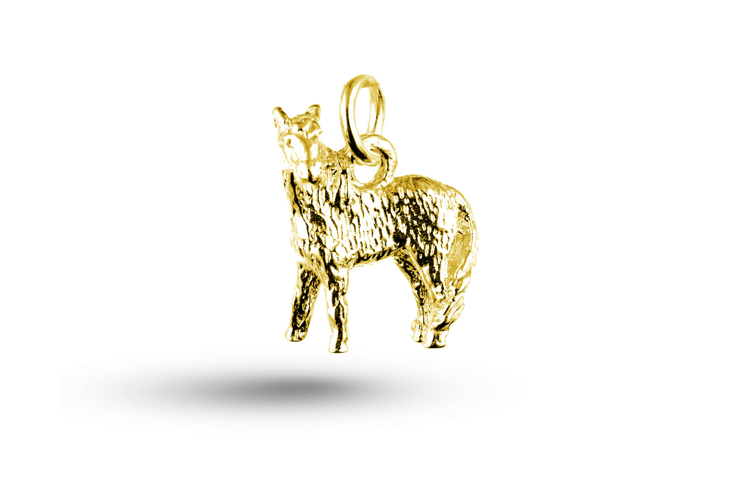 Yellow gold Speckled Horse charm.