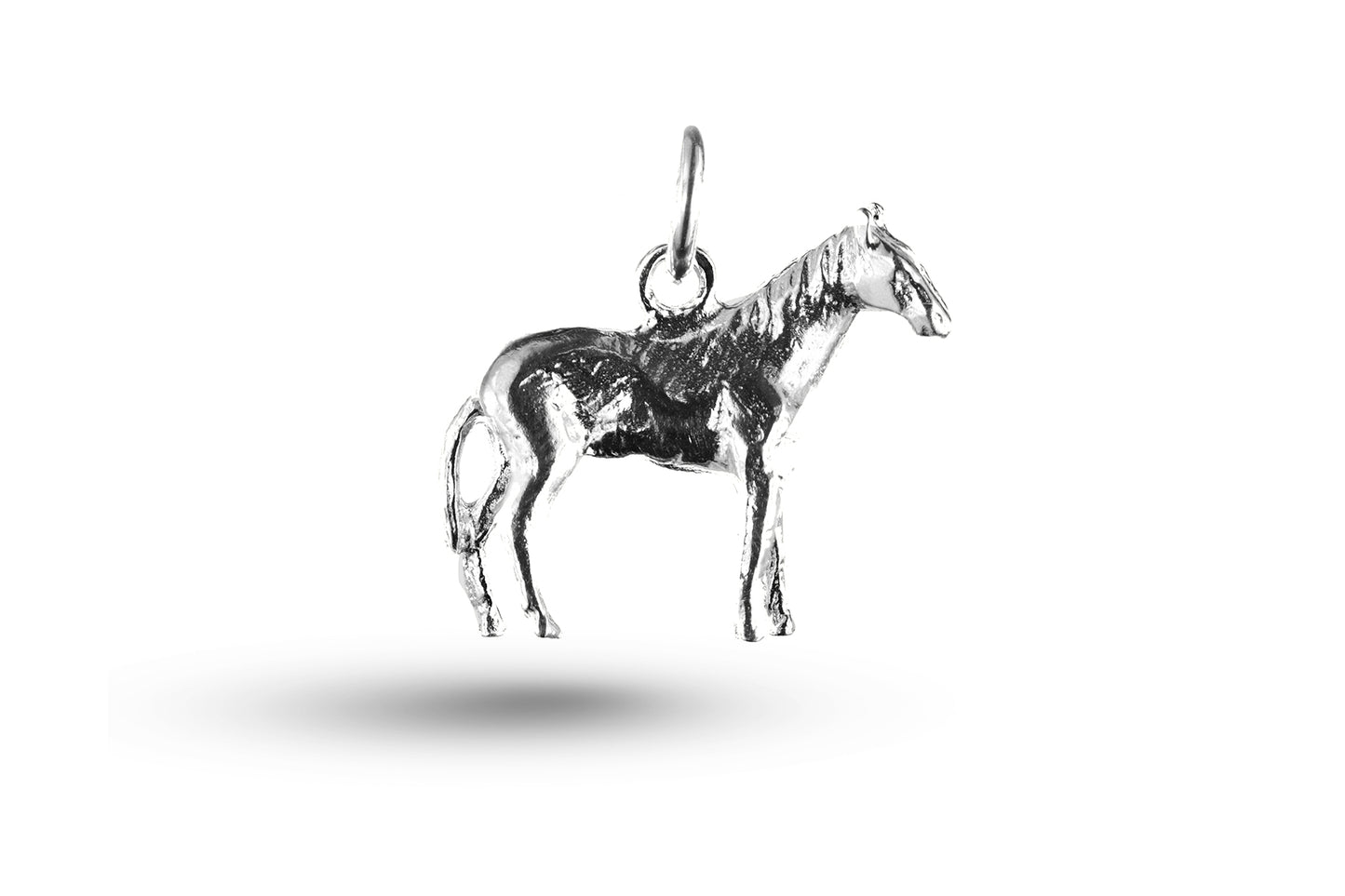 White gold Light Horse charm.