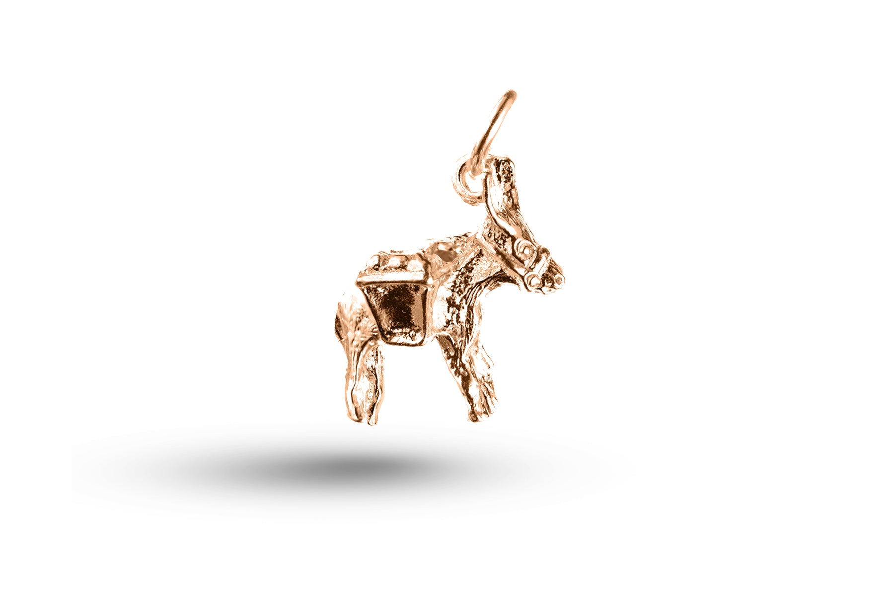 Rose gold Laden Donkey charm.