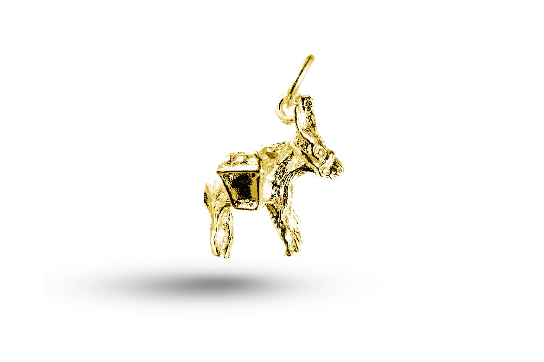 Yellow gold Laden Donkey charm.