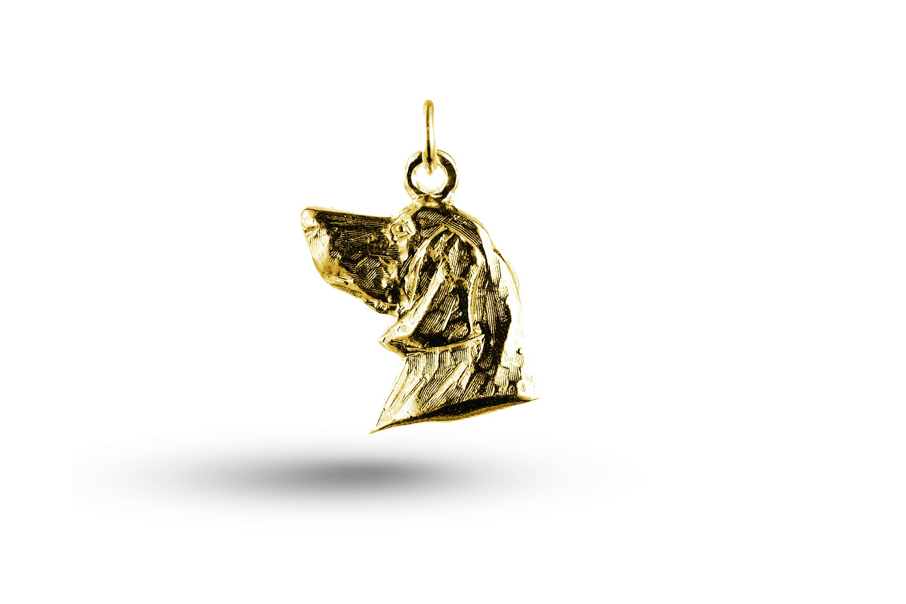 Yellow gold Retriever Dog charm.