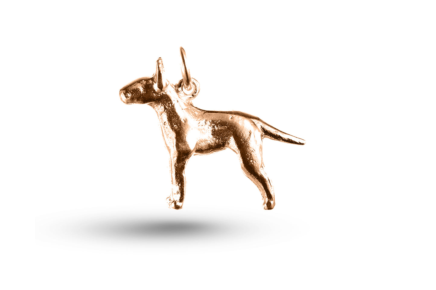 Luxury rose gold Bull Terrier Dog charm.