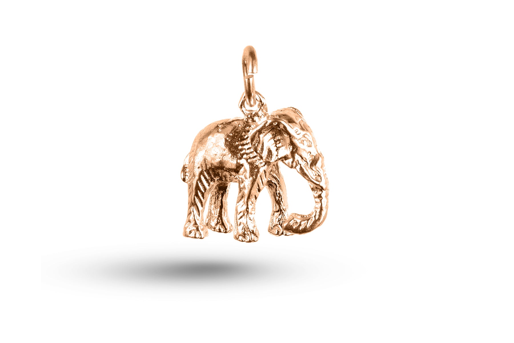 Rose gold Hairy Elephant charm.
