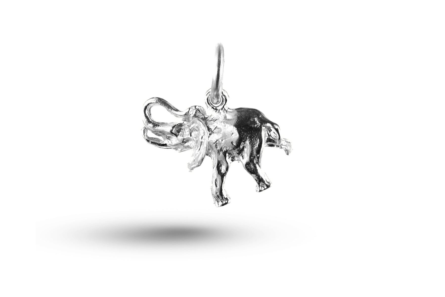 White gold Elephant charm.