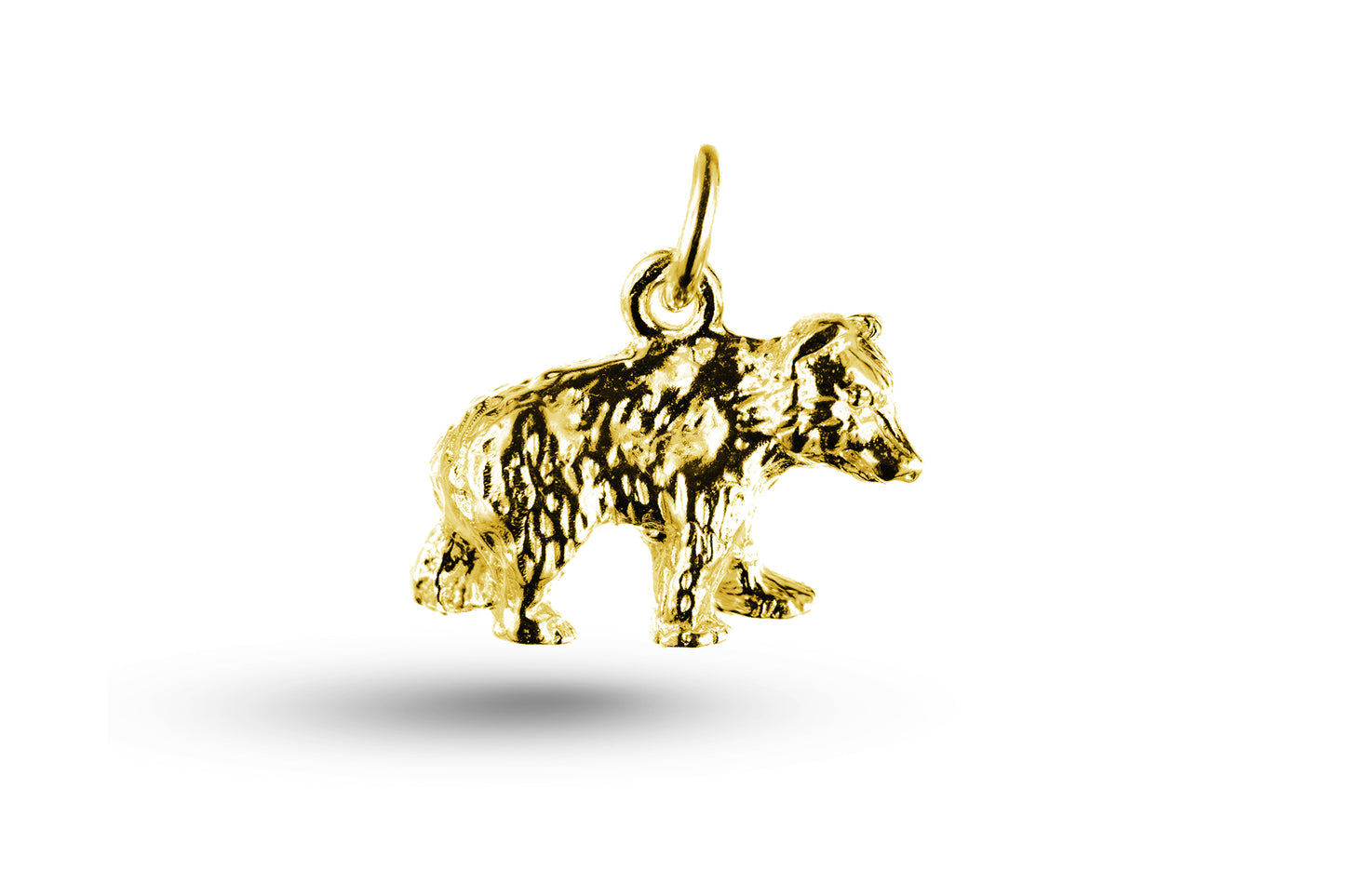 Luxury yellow gold bear charm.
