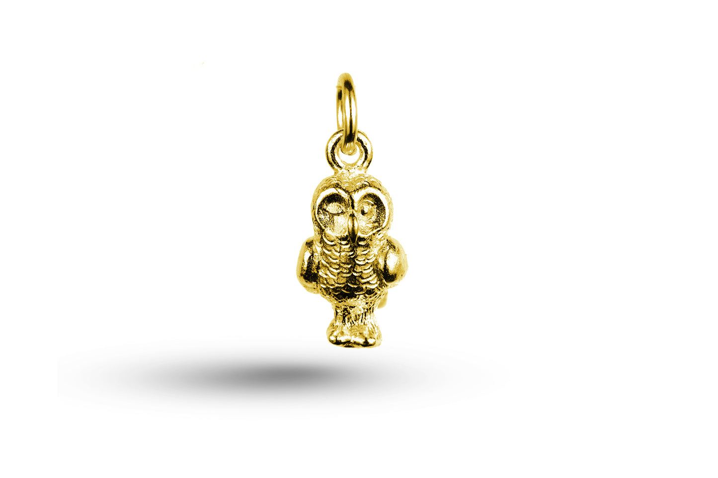 Yellow gold Standing Owl charm.