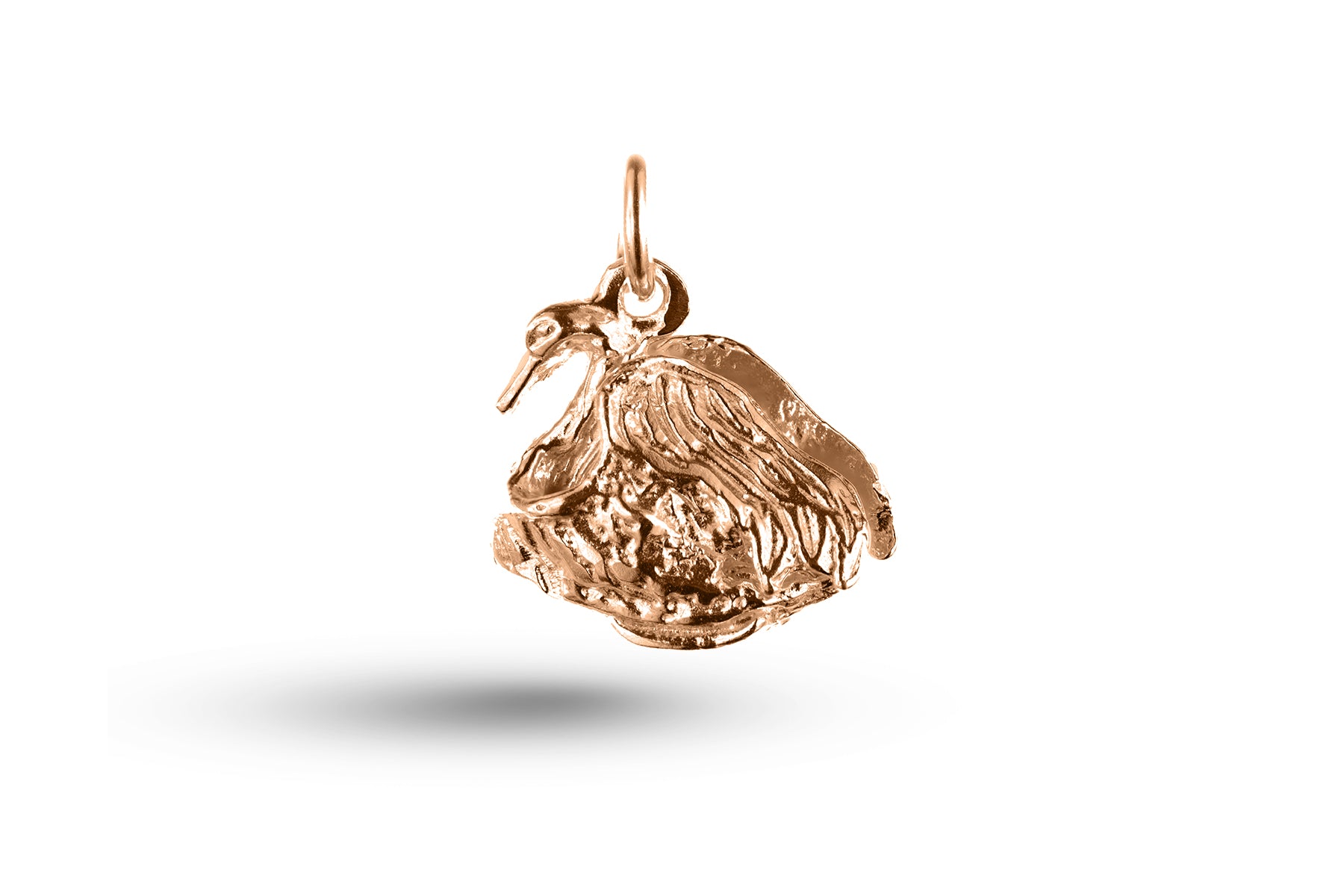 Rose gold Floating Swan charm.