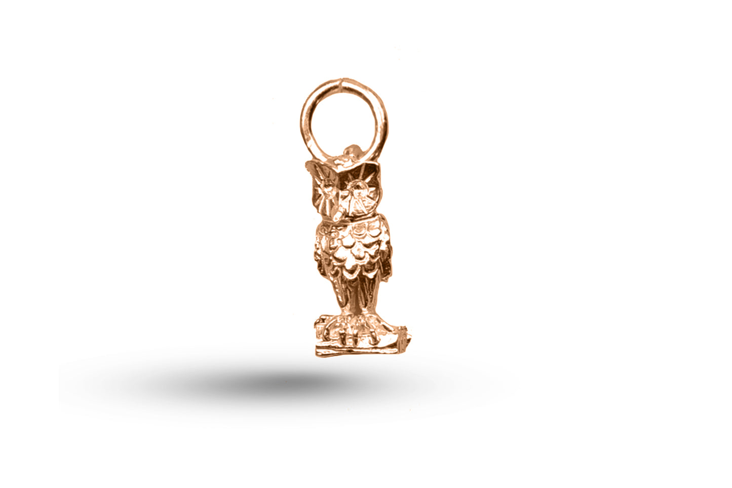 Rose gold Owl on Branch charm.