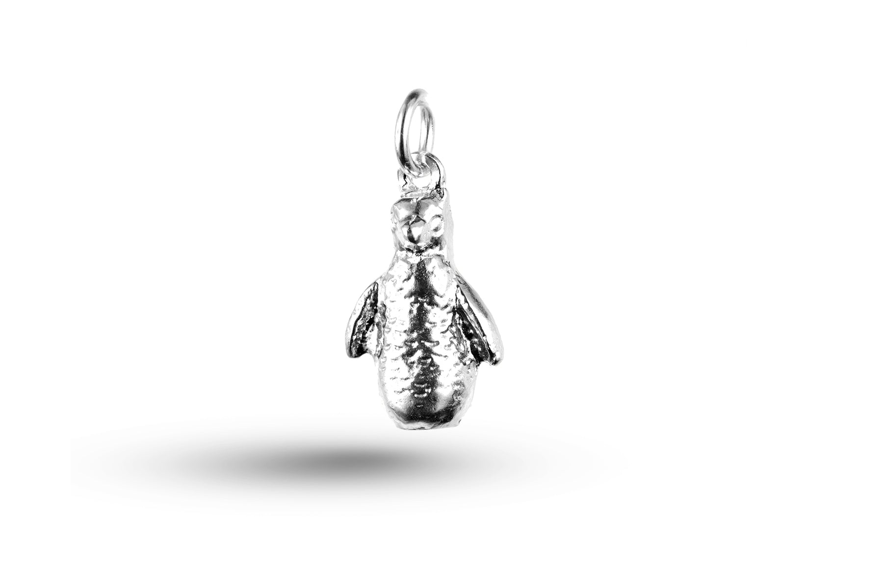 White gold Waddling Penguin charm.