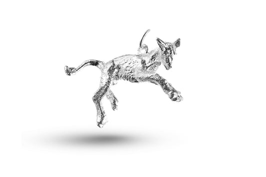 White gold Lamb charm.