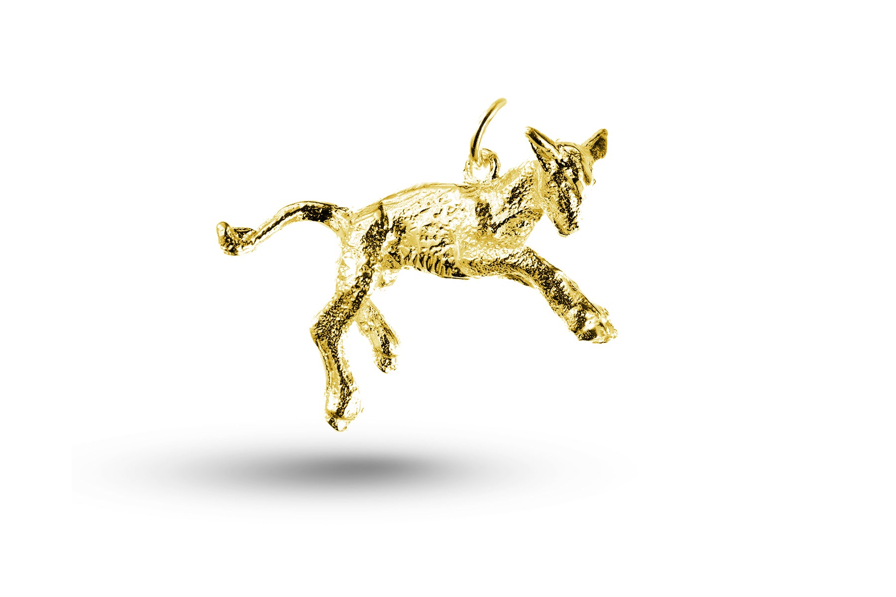 Yellow gold Lamb charm.