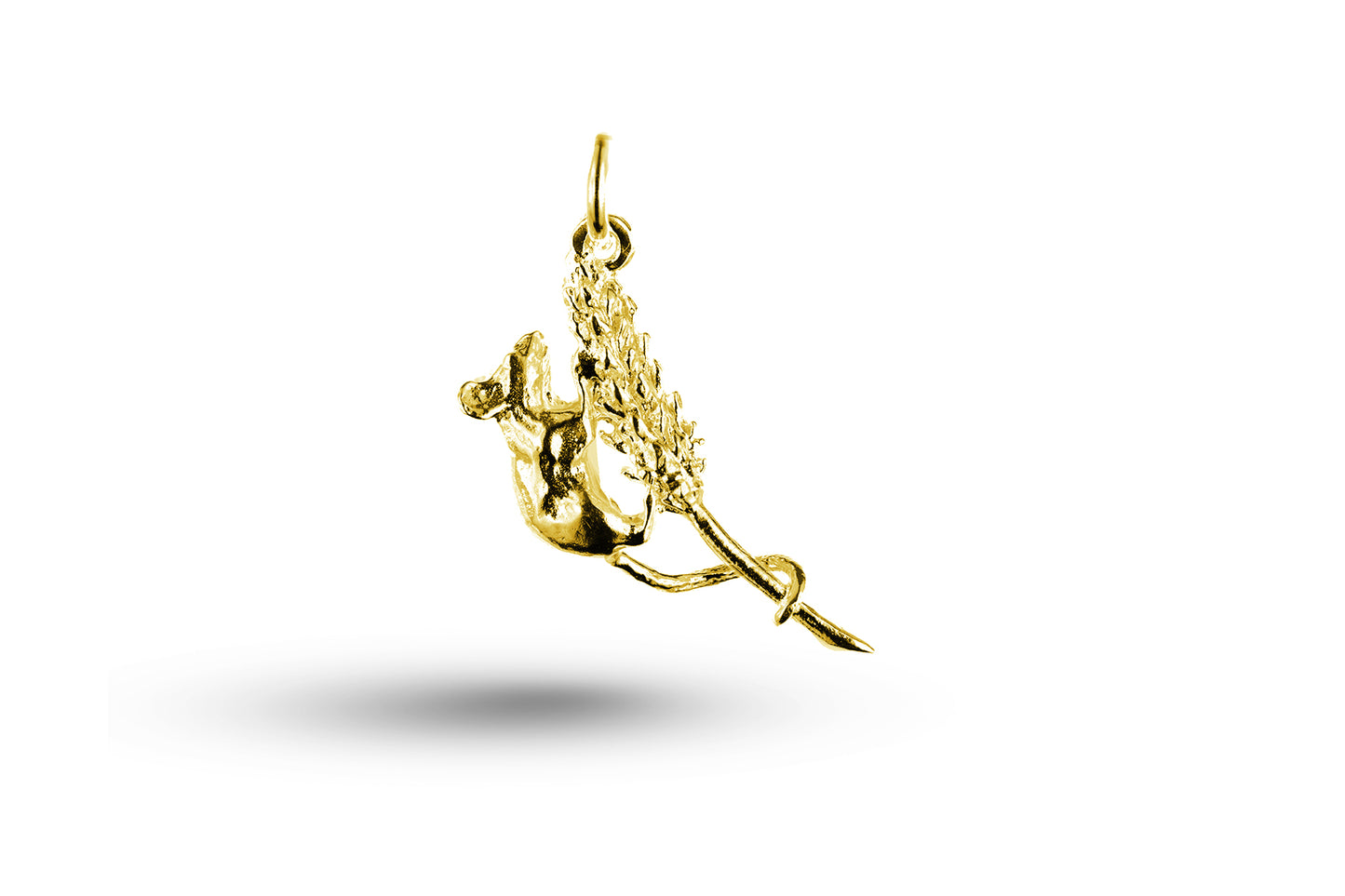 Yellow gold Mouse on Corn charm.