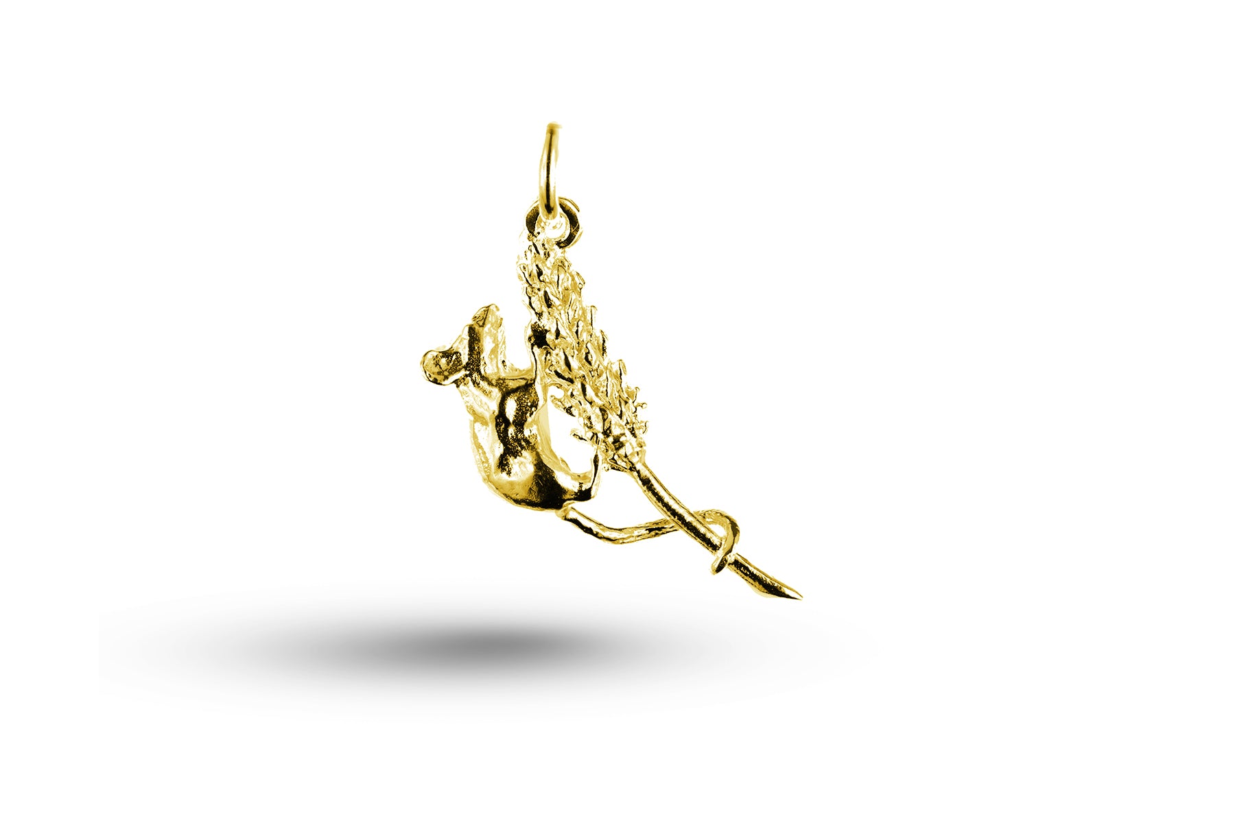 Yellow gold Mouse on Corn charm.