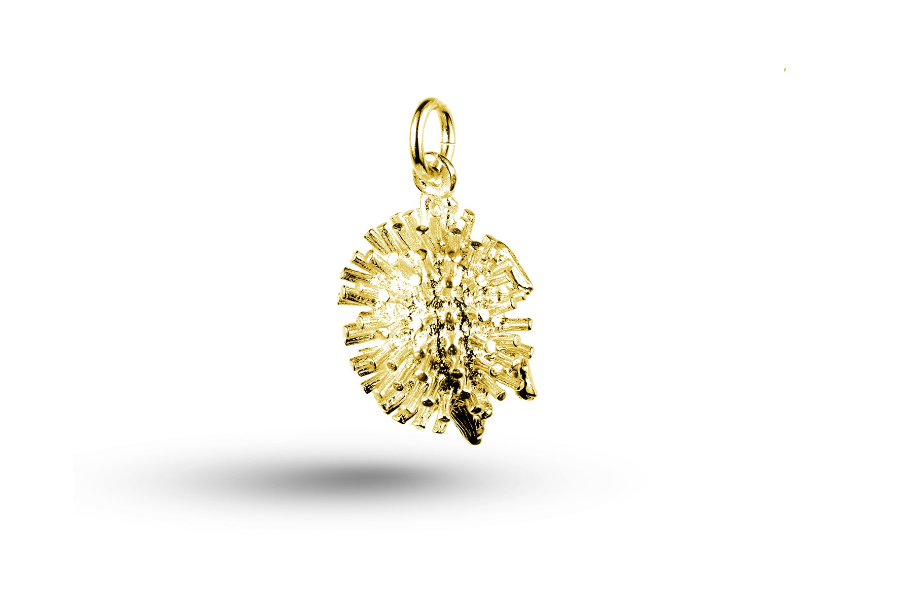Yellow gold Prickly Hedgehog charm.