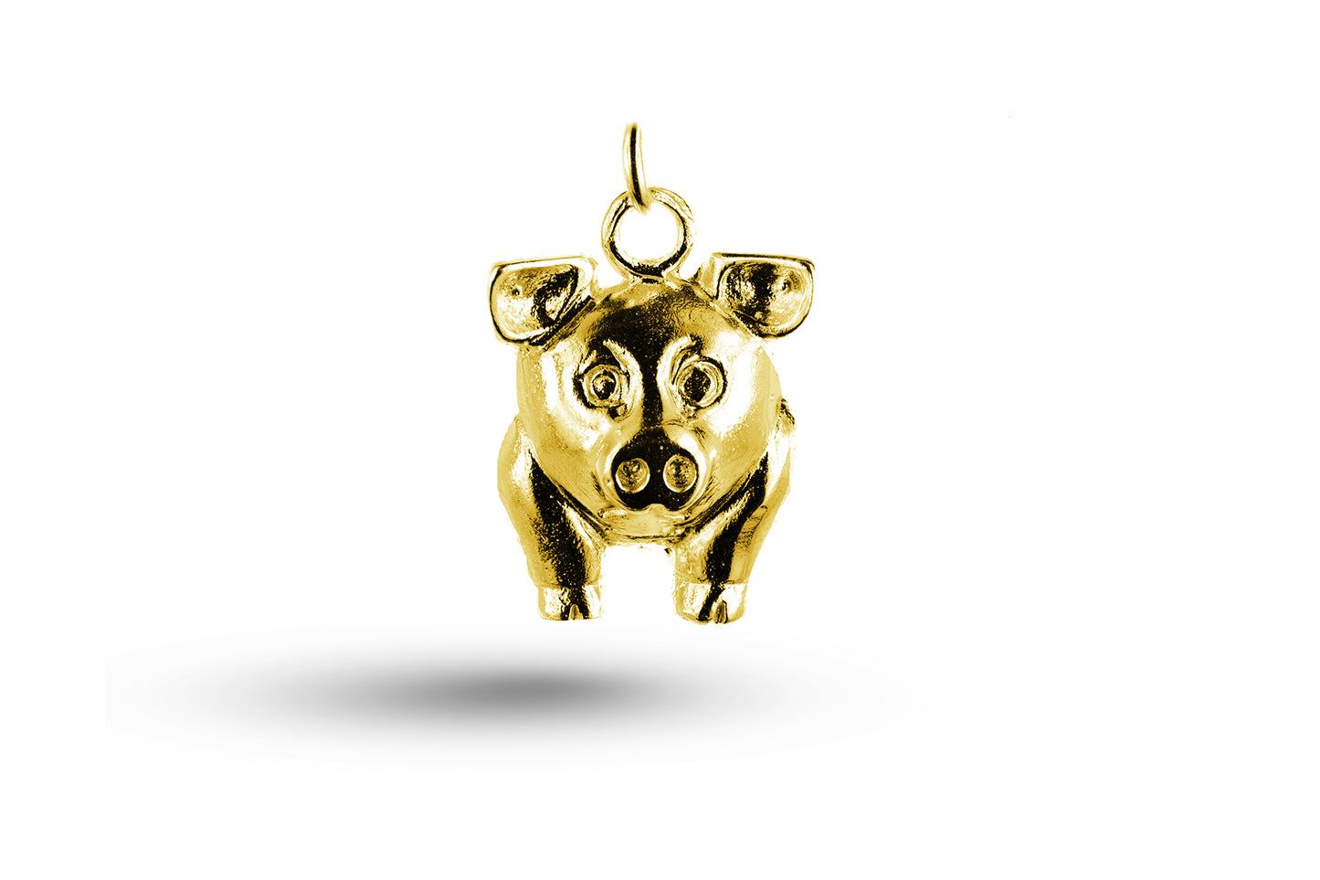 Yellow gold Pinky Pig charm.