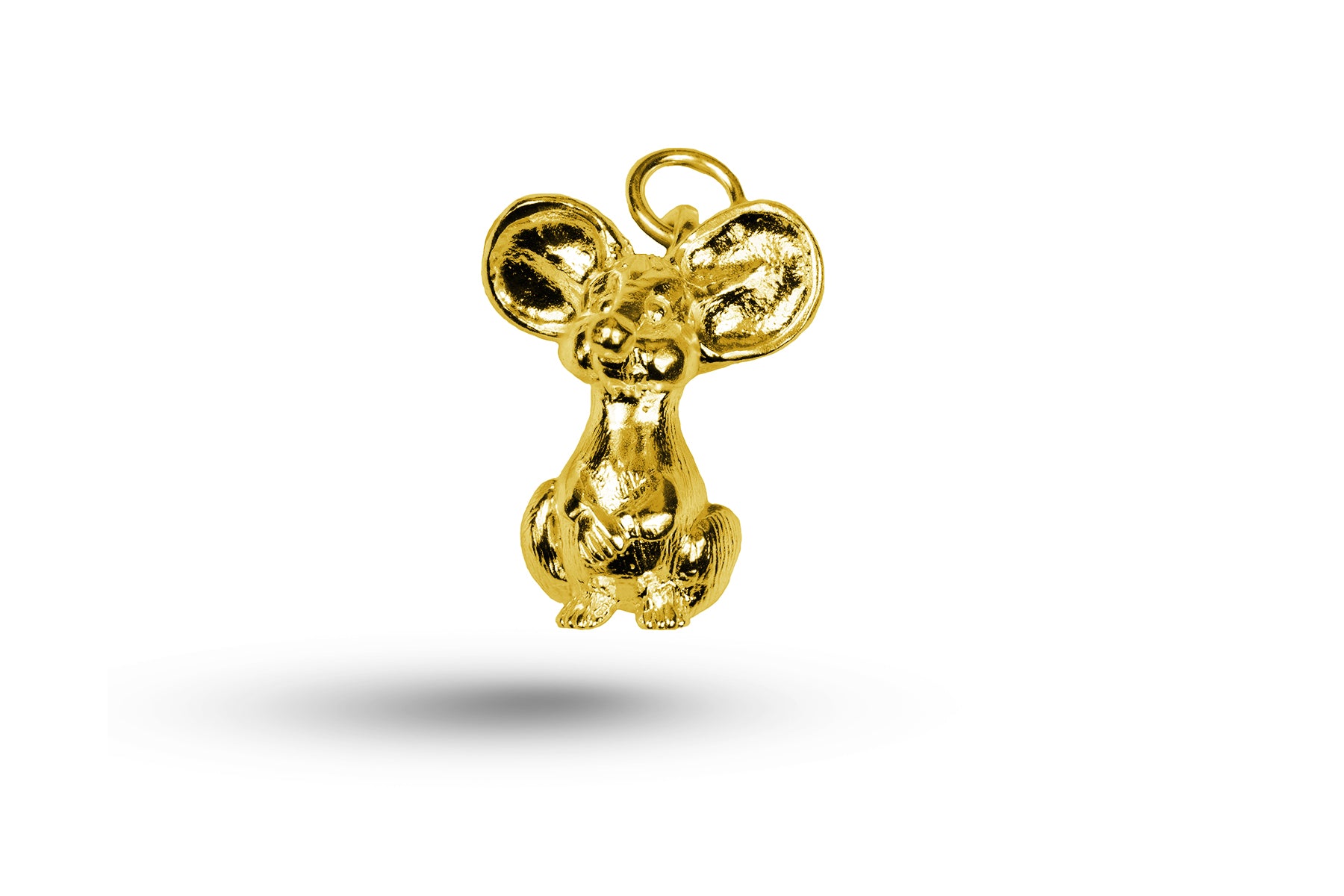 Yellow gold Heavy Mouse charm.