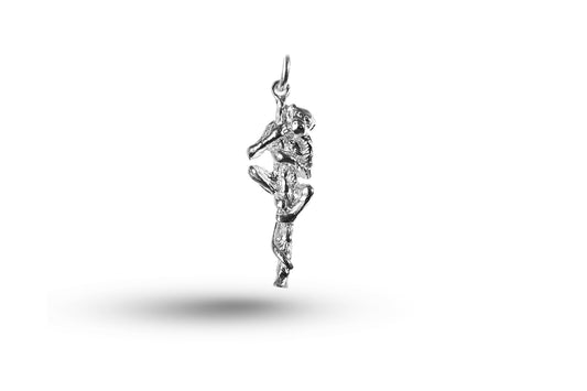 White gold Monkey Climbing charm.