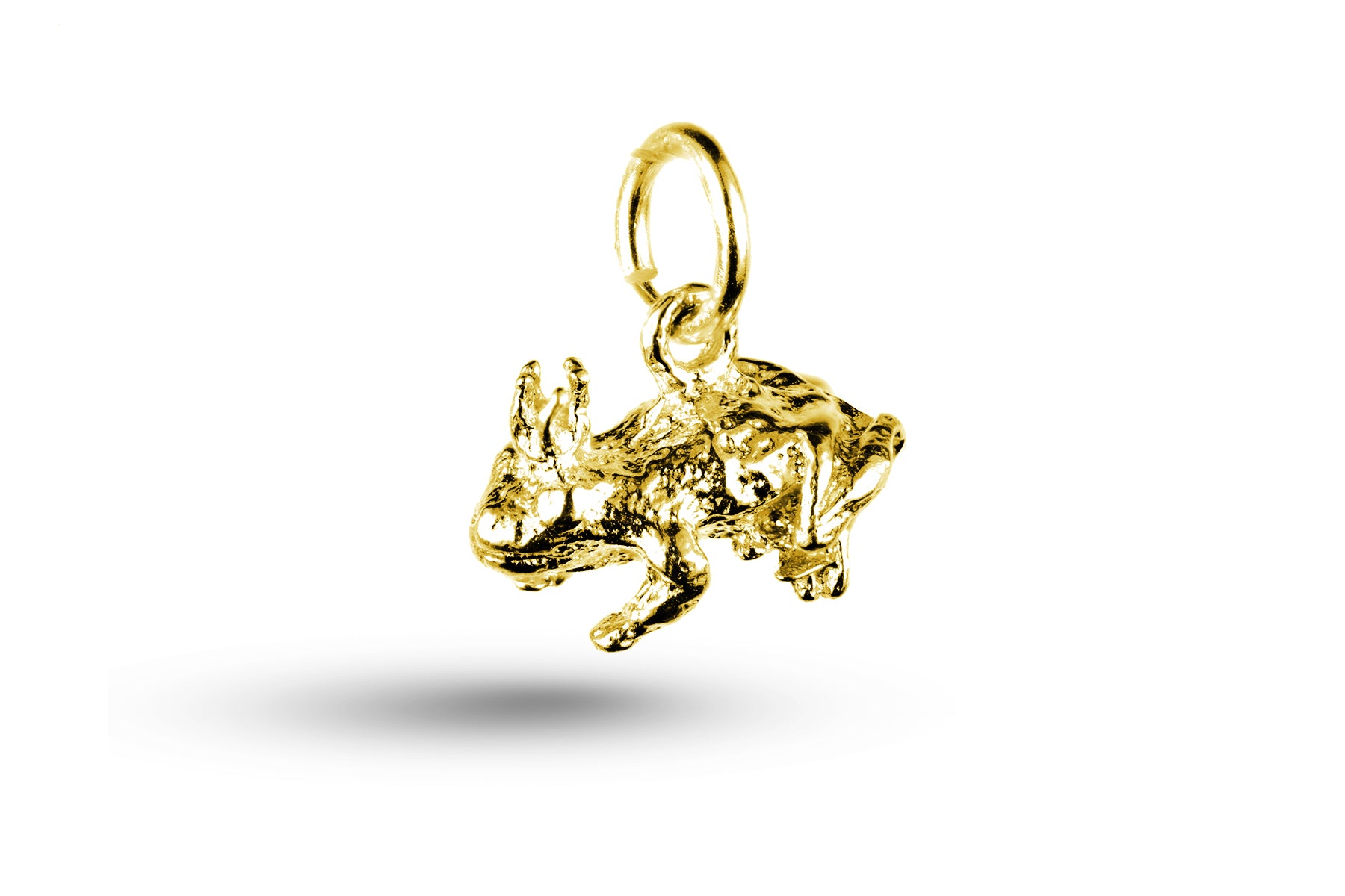 Yellow gold Frog Prince charm.