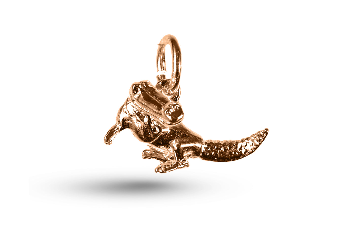 Rose gold Smiling Crocodile charm.