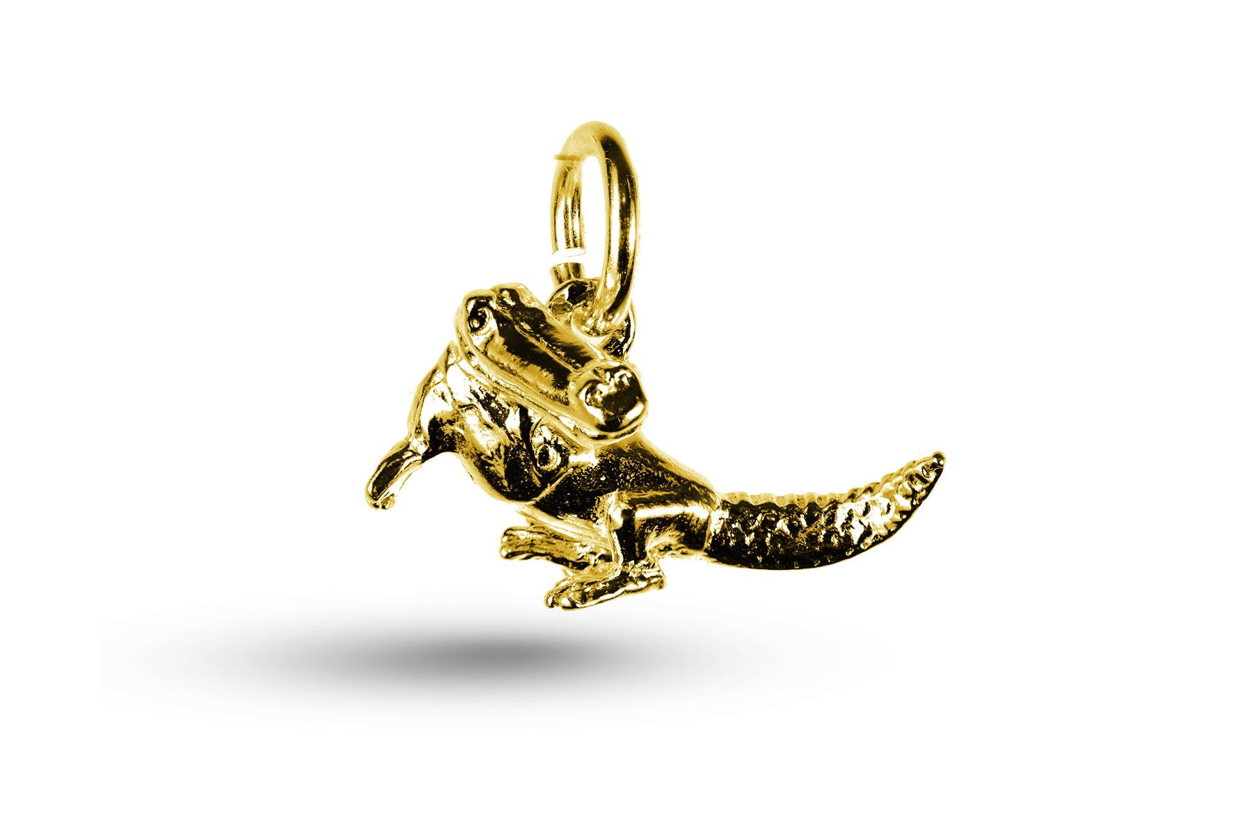 Yellow gold Smiling Crocodile charm.