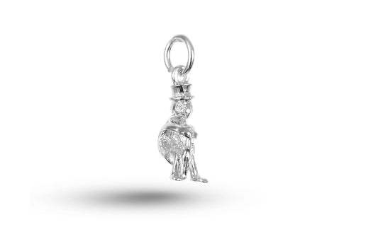 White gold Ladybird with Umbrella charm.